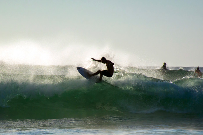 Surfer shredding a wave in Sydney, Australia