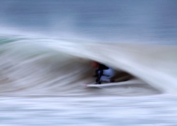 Surfer in motion