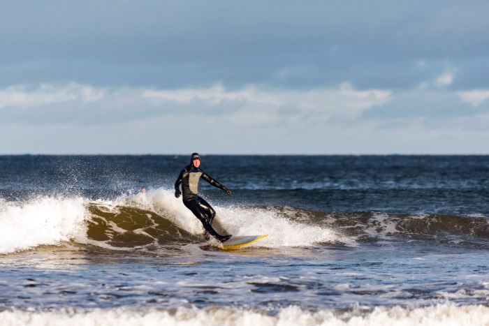 Winter surfing