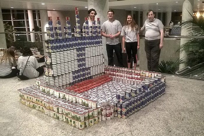 Temple Israel of Riverhead's "canstruction" contributed 4,000 cans of food to hungry people in the community and won two awards