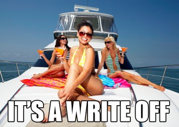 Can this yacht be a tax write off? Yup!