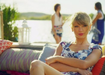 Taylor Swift in her Keds advertisement at Surf Lodge in Montauk