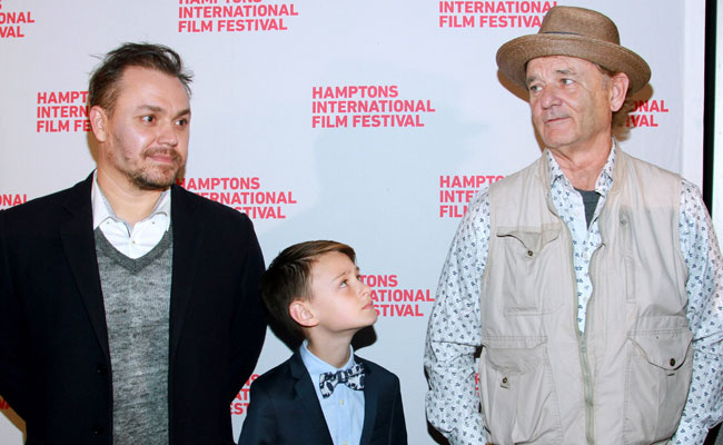 Director/producer Theodore Melfi and actors Jaeden Lieberher and Bill Murray attend the St. Vincent premiere during the 2014 Hamptons International Film Festival on October 9 in East Hampton.
