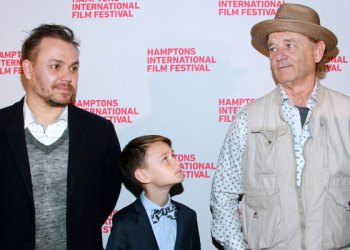 Director/producer Theodore Melfi and actors Jaeden Lieberher and Bill Murray attend the St. Vincent premiere during the 2014 Hamptons International Film Festival on October 9 in East Hampton.