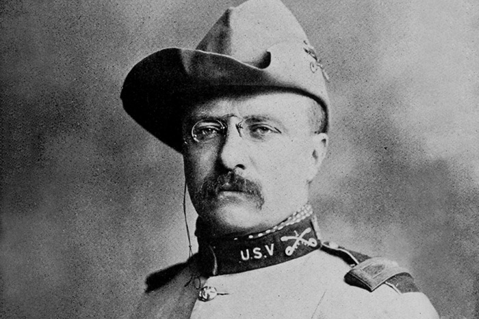 Teddy Roosevelt in military garb