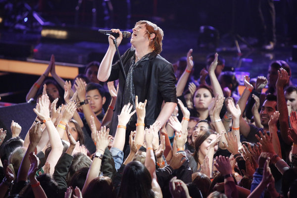 Terry McDermott in the crowd on The Voice