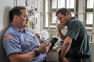 Brendan Fraser and Dominic West in The Affair.