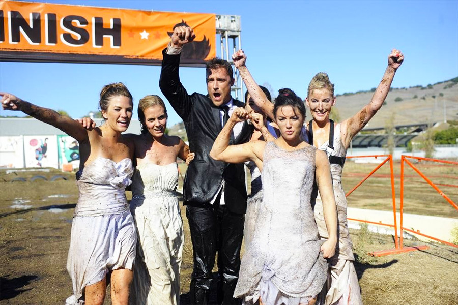 Prince Farming and his prospective brides on ABC's The Bachelor