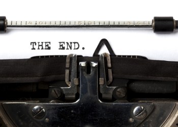 The End typewriter
