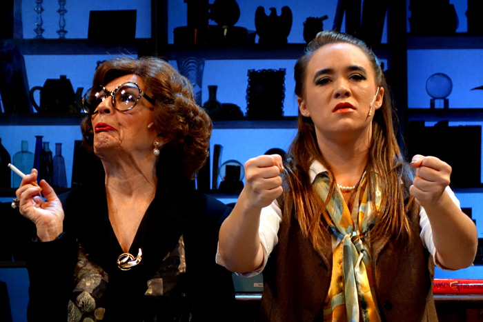 Marci Bing and Elizabeth Ann Castrogiovanni in "Me and Jezebel" at Theatre Three
