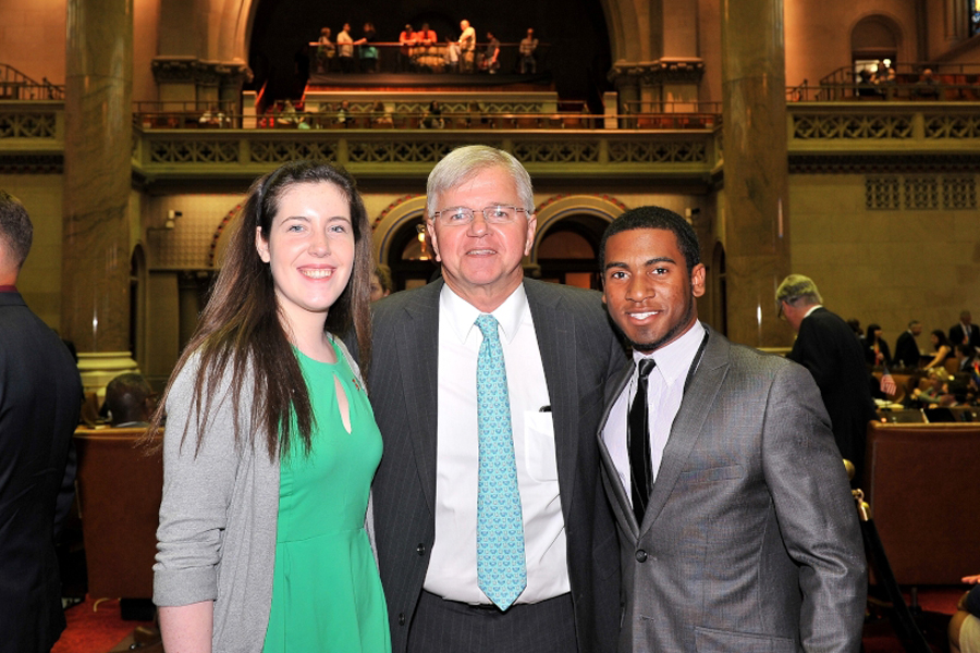 Sarah Pierson, Assemblyman Fred Thiele and William Reddick