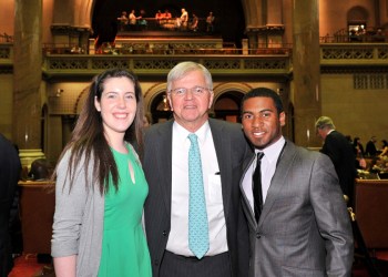Sarah Pierson, Assemblyman Fred Thiele and William Reddick