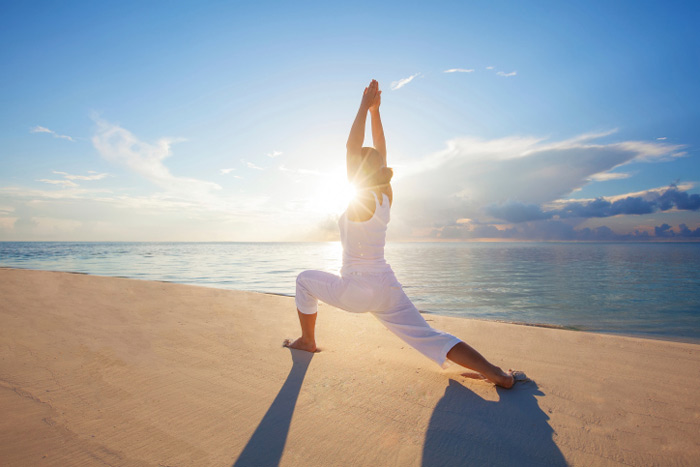 beach yoga