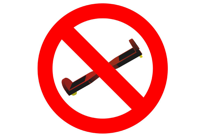 Hoverboards are banned on the LIRR