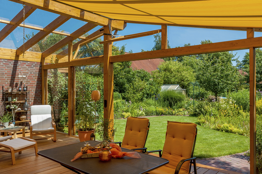Enjoy your backyard during the sunniest times of day with a professionally installed awning.
