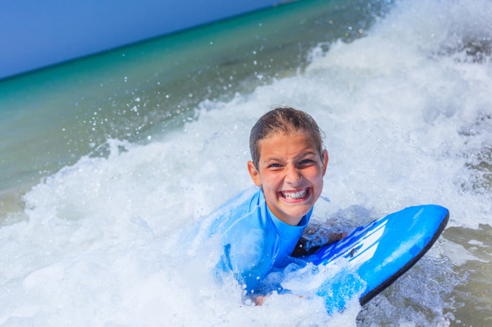 boogie boarding