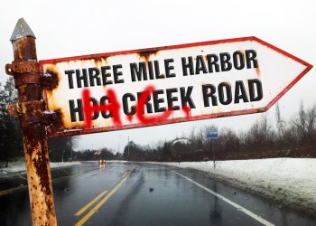 The sad fate of Three Mile Harbor Hog Creek Road