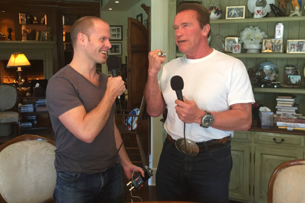 Tim Ferriss interviews Arnold Schwarzeneggerat the Governator's L.A. home
