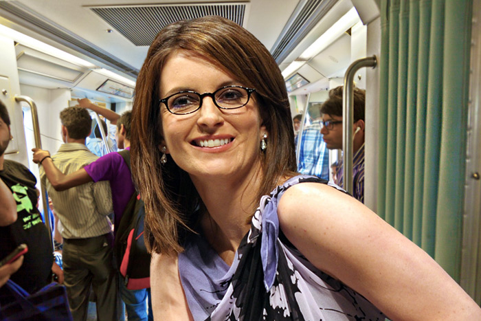 Tina Fey told jokes on the Hamptons Subway this week