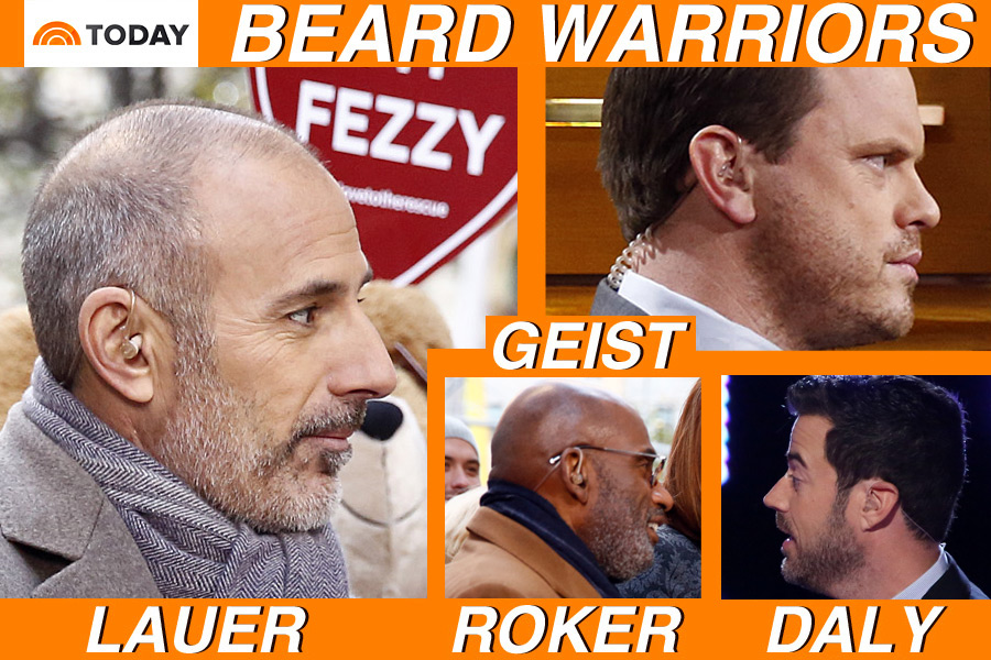 Today Show BEARD WAR Matt Lauer, Willie Geist, Al Roker, Carson Daly