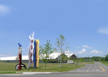 Rendering of Tokyo Brushstroke I & II at the Parrish Art Museum