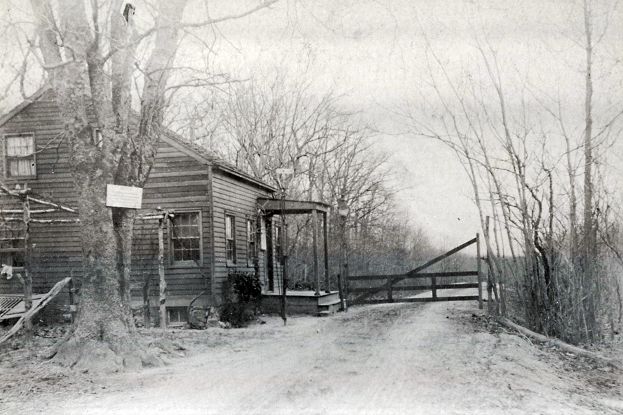 The tollhouse on the Bridgehampton-Sag Harbor Turnpike at the turn of the 20th century