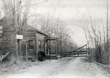 The tollhouse on the Bridgehampton-Sag Harbor Turnpike at the turn of the 20th century