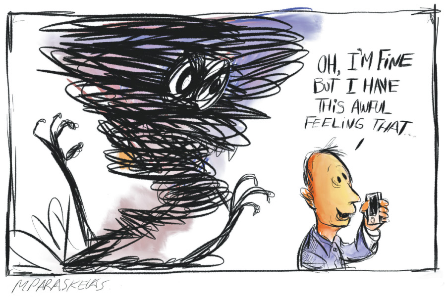 Tornado cartoon by Mickey Paraskevas