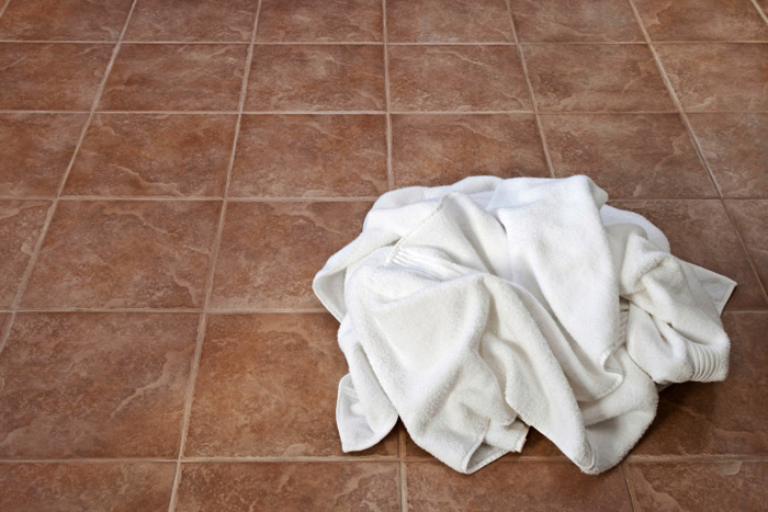 Towel on the floor