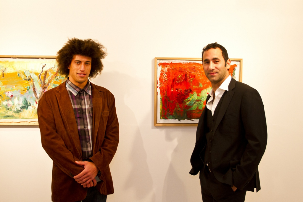 Southampton's Tripoli Gallery owner Tripoli "Trip" Patterson, with artist Darius Yektai.