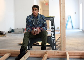 Tripoli Patterson in what will become Tripoli Gallery East Hampton