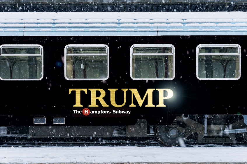 Hamptons Subway TRUMP car