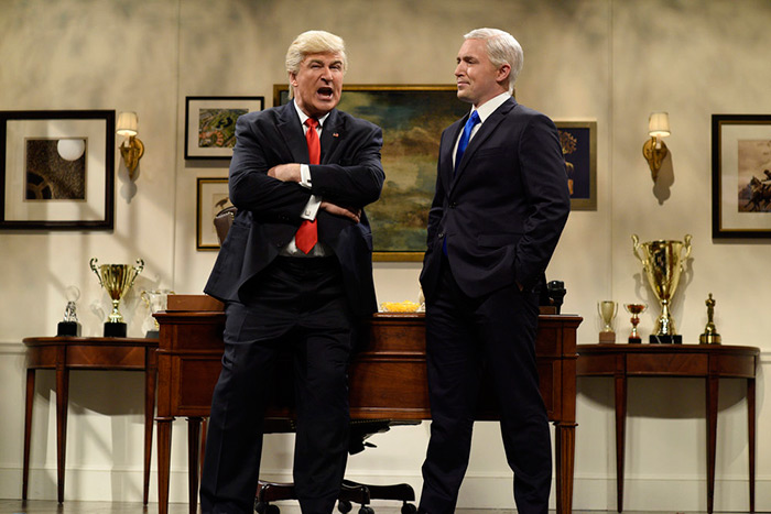 Alec Baldwin and BEck Bennett as Trump and Pence on SNL