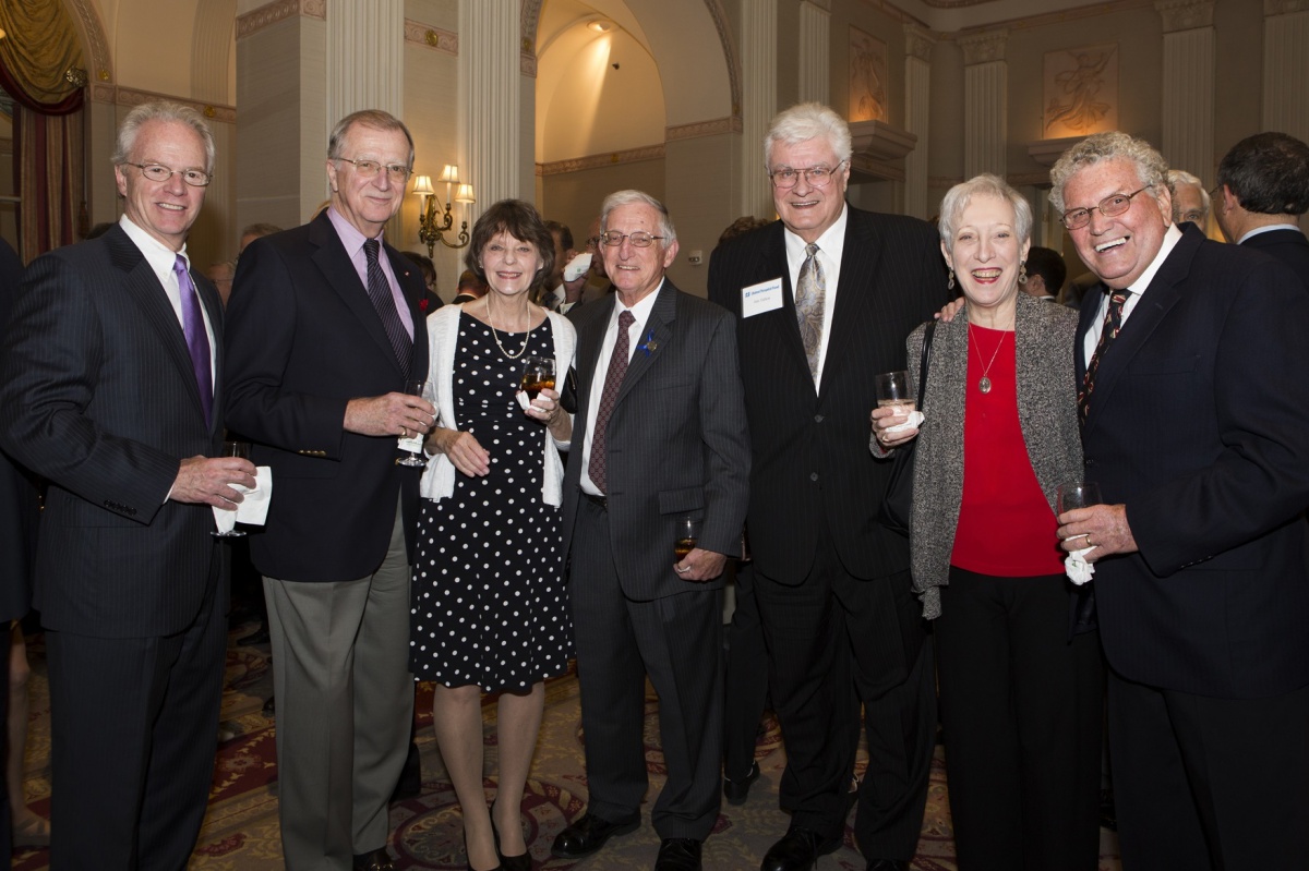 Paul J. Connor III, President/CEO; Neboysha R. Brashich, Trustee and Government Affairs Representative; Gayle Kaplan, Award Recipient, Z. Micah Kaplan, MD, Vice Chairman ELIH Foundation; James R. Tallon, Jr.; President United Hospital Fund; Carole G. Donlin, Vice Chairman Board of Trustees, and Thomas E. Murray, Jr., Chairman Board of Trustees.