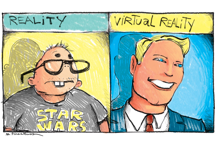 Virtual Reality Cartoon by Mickey Paraskevas