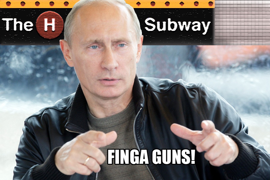 Vladimir Putin rides the Hamptons Subway!