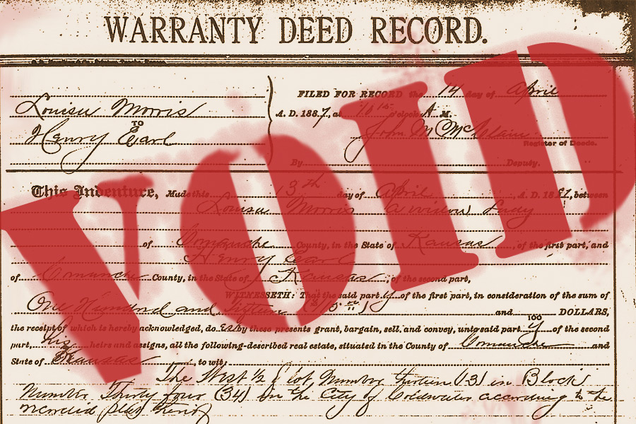 Voided Property Deed