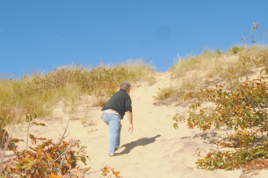 Climbing the Walking Dunes in Napeague