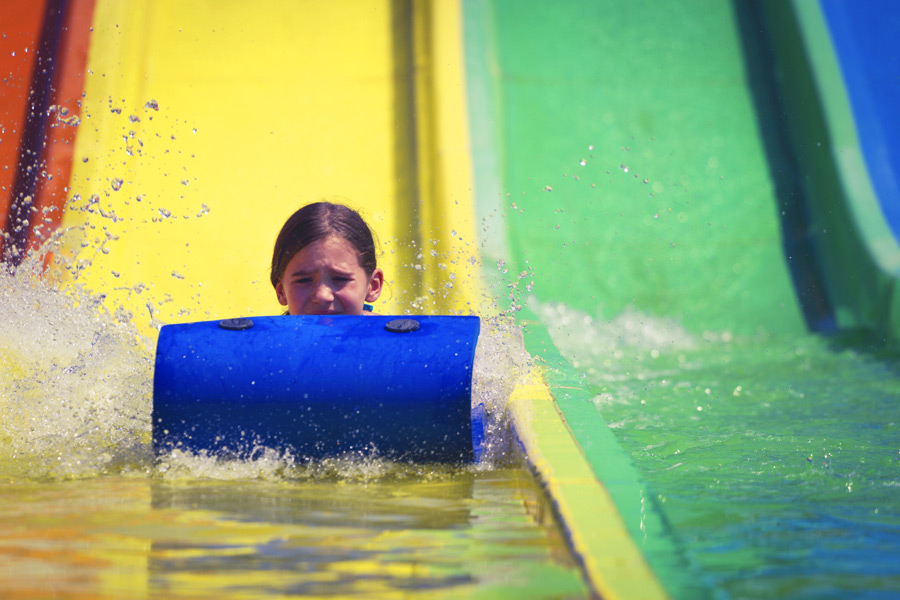 Water park slide