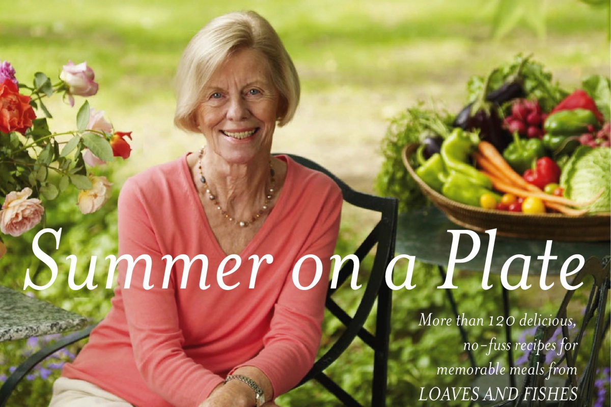 Anna Pump on the cover of her book "Summer on a Plate."