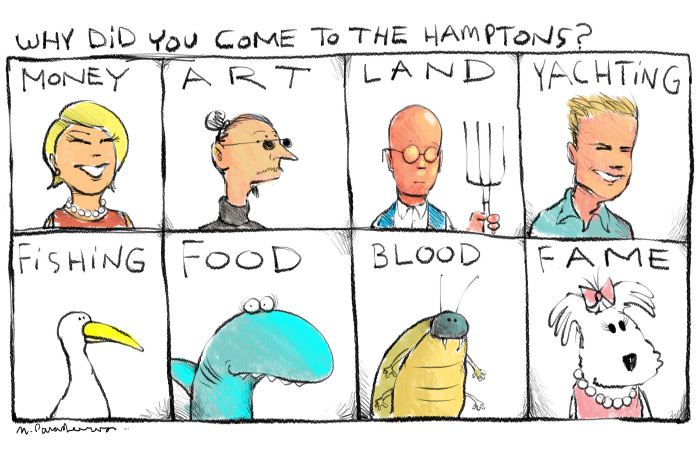 Why Did You Come to The Hamptons Cartoon by Mickey Paraskevas
