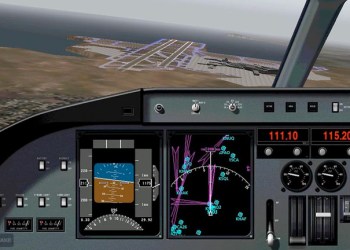 Cockpit view in X-Plane