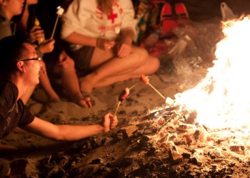 beach bonfire