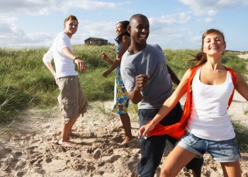 Dancing on the beach