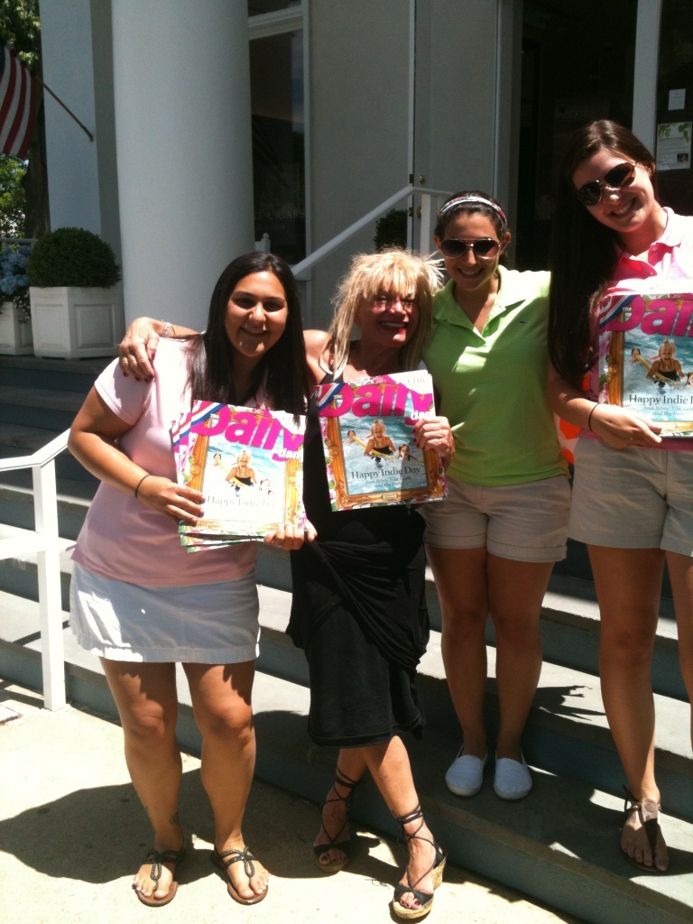 Betsey Johnson with Marissa, Cheryl and Katie of The Dan's Daily Distribution Team