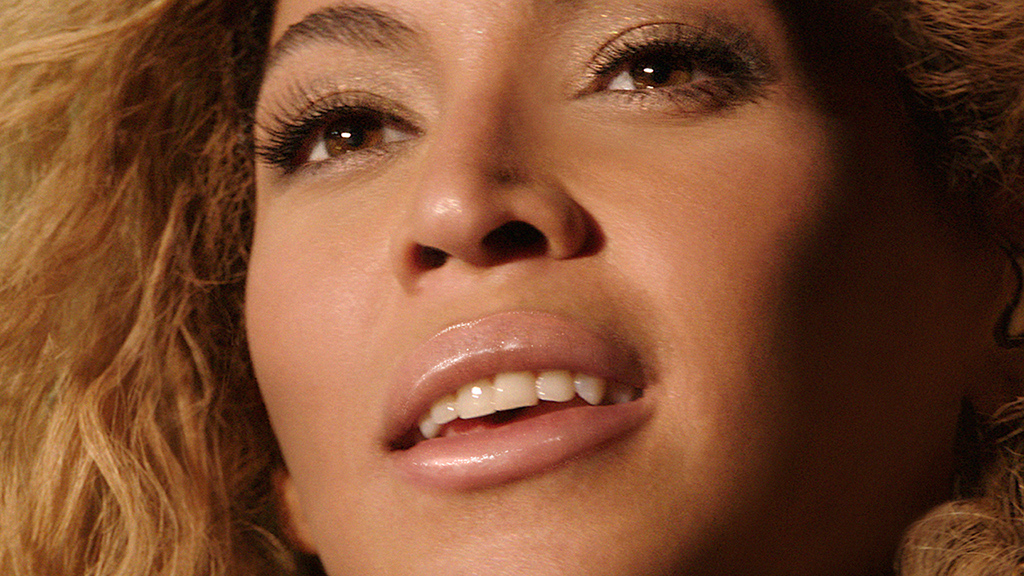 Beyonce face shot from HBO for her film Life is But a Dream