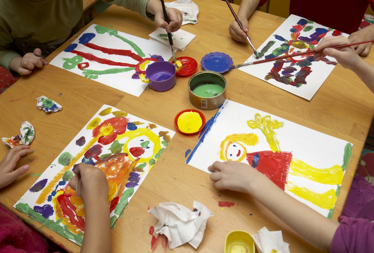 kids children painting art summer camp