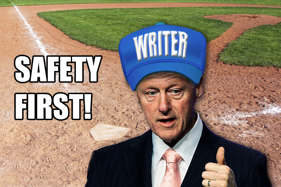 Bill Clinton says thumbs up to padded caps!