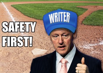 Bill Clinton says thumbs up to padded caps!