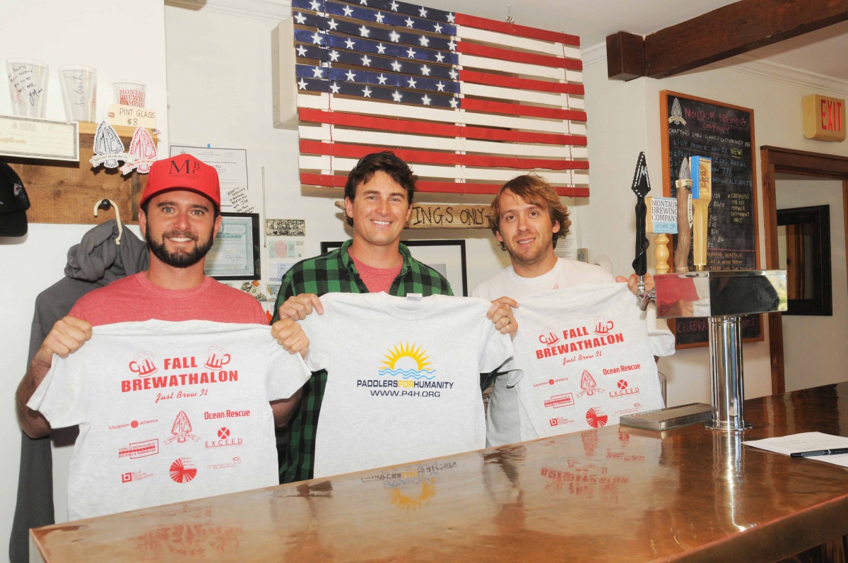 Montauk Brewing Company's Co-owners Vaughan Cutillo, Joe Sullivan and Eric Moss hosted the event